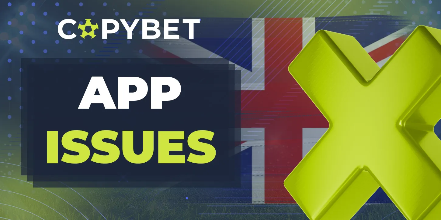 Possible problems with CopyBet mobile application 