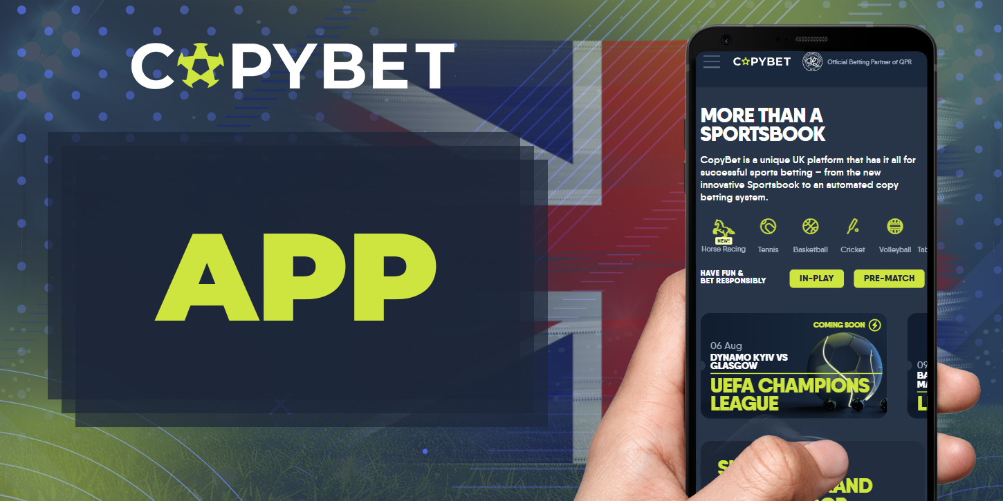 CopyBet mobile application for sports betting