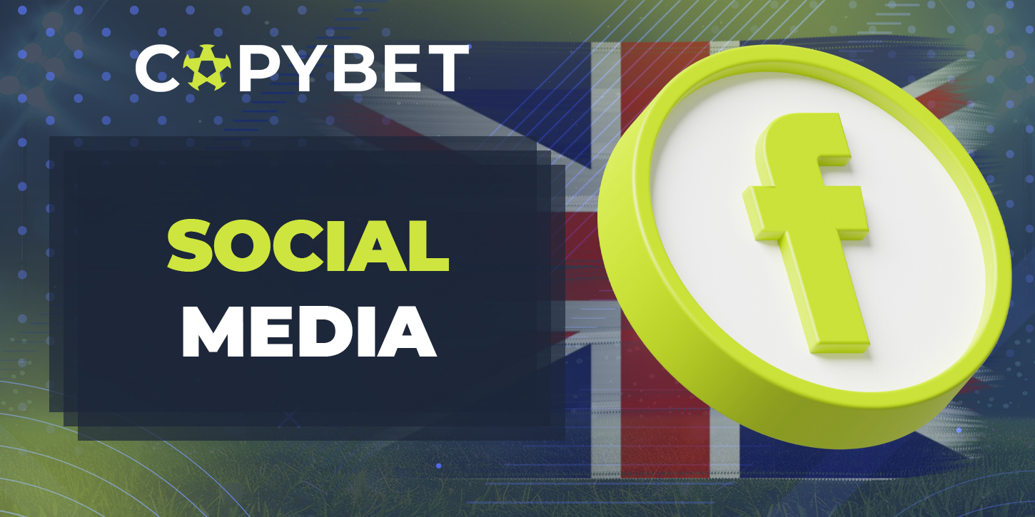 CopyBet bookmaker's social media accounts