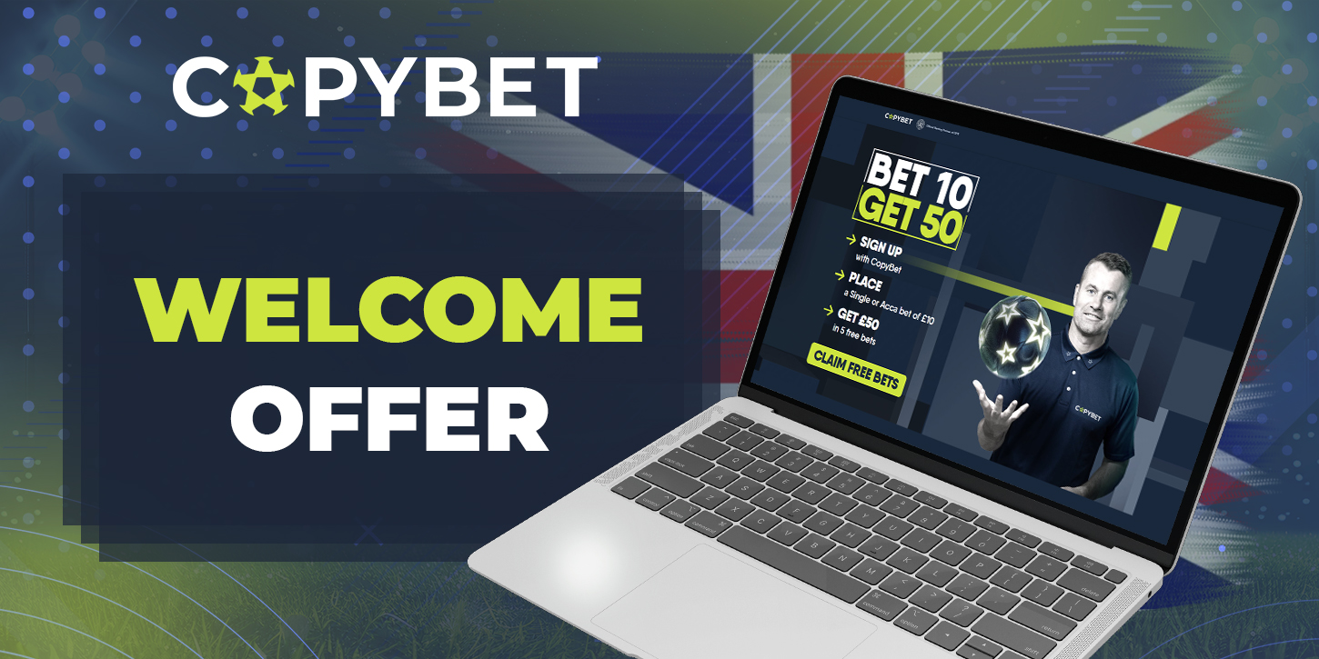 Welcome bonus from bookmaker CopyBet UK