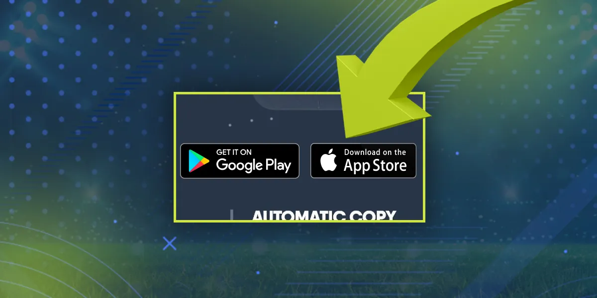 Icon for downloading the mobile application for IOS on the CopyBet website