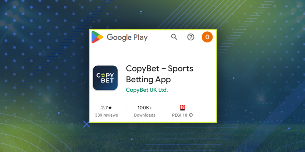 CopyBet mobile app on Google Play