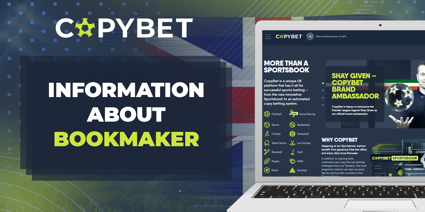 General information about the bookmaker CopyBet UK