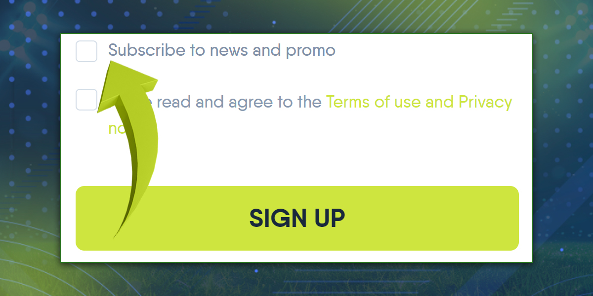 Subscribing to CopyBet news and completing registration