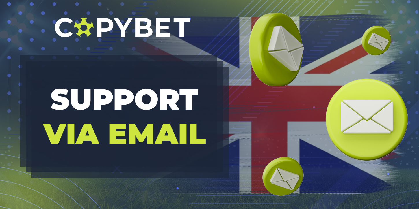 CopyBet user support via e-mail