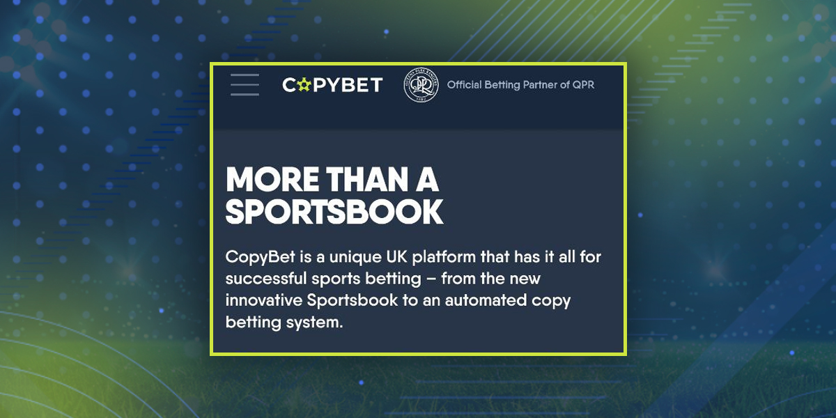 Home page of online bookmaker CopyBet